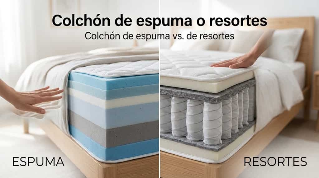 Colchón de espuma o resortes: ¿cuál es mejor para la espalda?